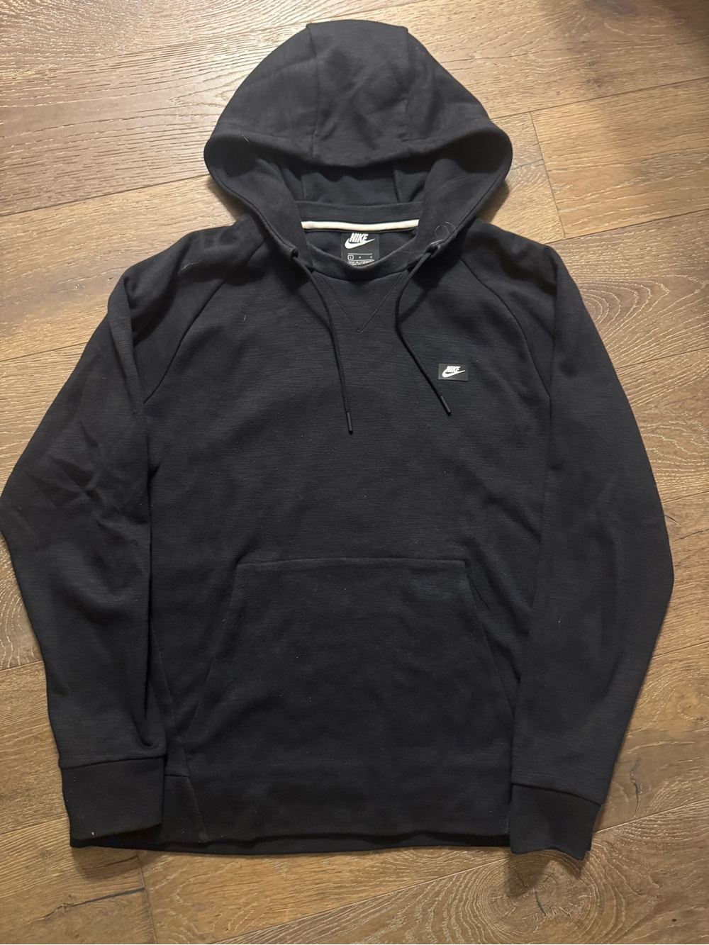 Nike Black Pullover Hoodie with Small White Logo
